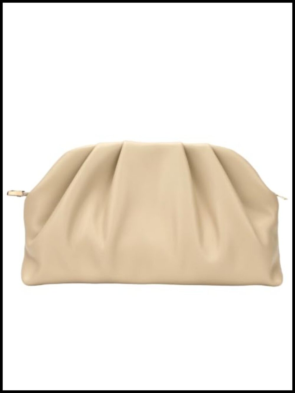 Women's Pleated PU Leather Clutch Purse, Elegant Evening Bag for Wedding Party